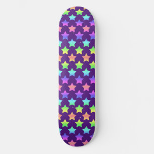 Skate Roxo com Estrelas de Ombre Pastel