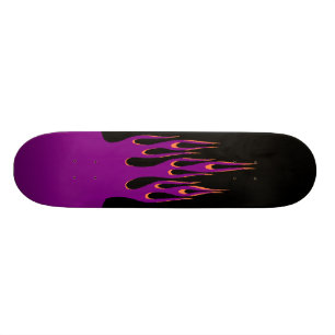 Skate roxo da chama