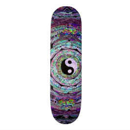 Skate Roxo da mandala de Yin Yang