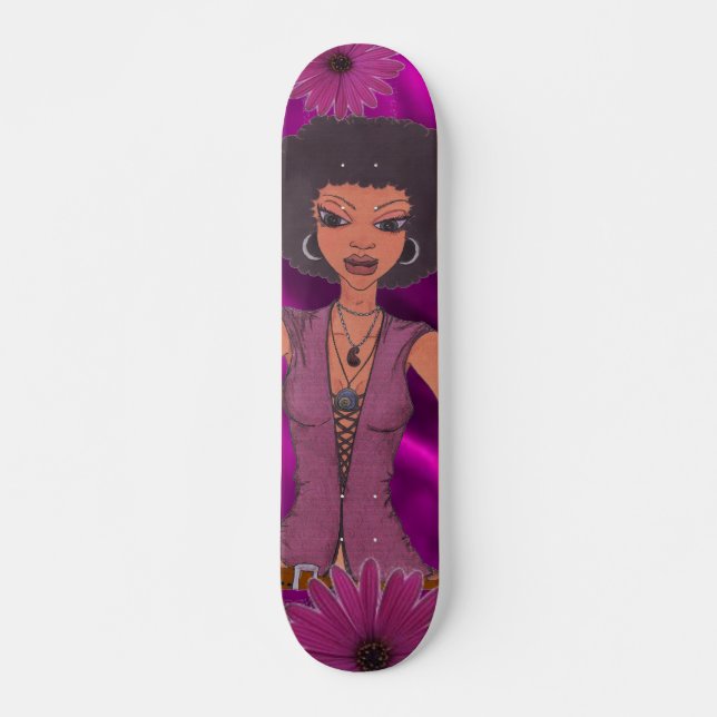 Skate Roxo Daisy Retro Girl (Frente)