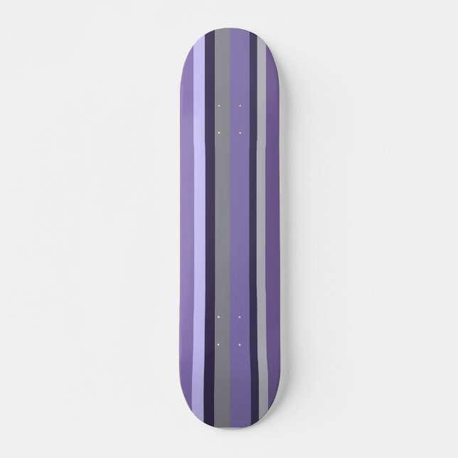 Skate Roxo Lavanda Cinza Listras Verticais (Frente)
