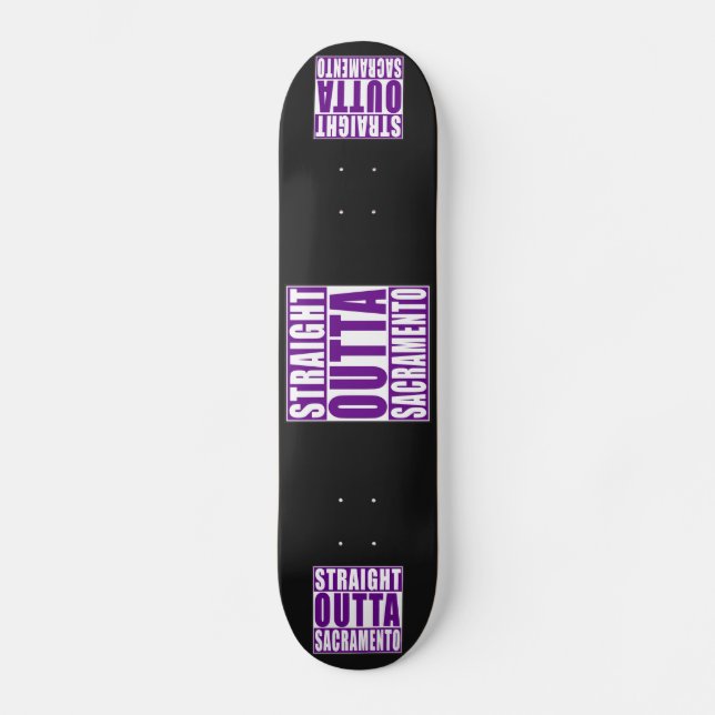 Skate Roxo reto de Outta Sacramento (Frente)