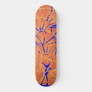 Skate Royal Blue E Citrus Orange Art Design