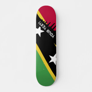 Skate Rua. Bandeira de Kitts e Nevis