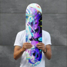 Skate Rua de grafite com Nome