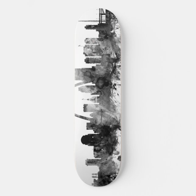 Skate Rua Louis Missouri Skyline Black White (Frente)
