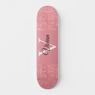 Skate Ruddy Pink Batik Name Monogrammed