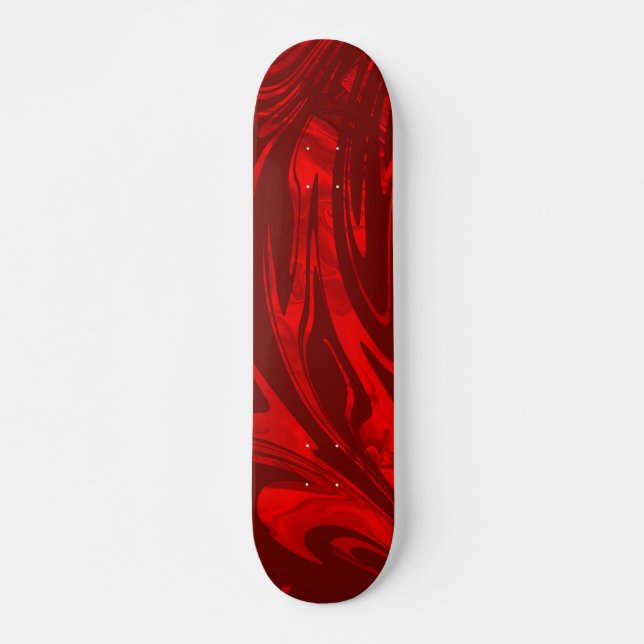 Skate Ruivo Vermelho abstrato Wave (Frente)