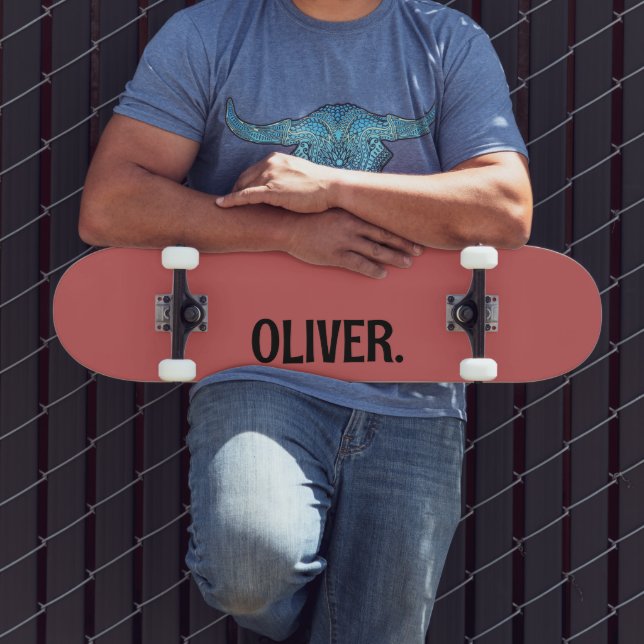 Skate Rusty Orange Modern Name | Trendência Clássica (Ao ar livre 3)