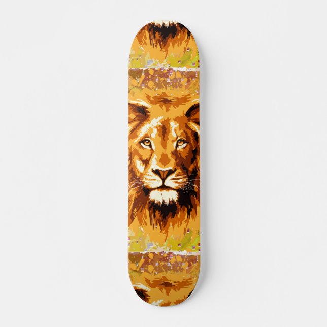 Skate Safari Lion | Painéis Coloridos De Leão (Frente)
