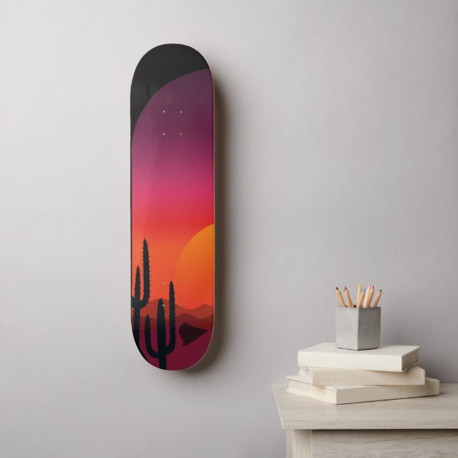 Skate Saguaro Cactus Sonoran Desert Sunrise (Arte de parede)