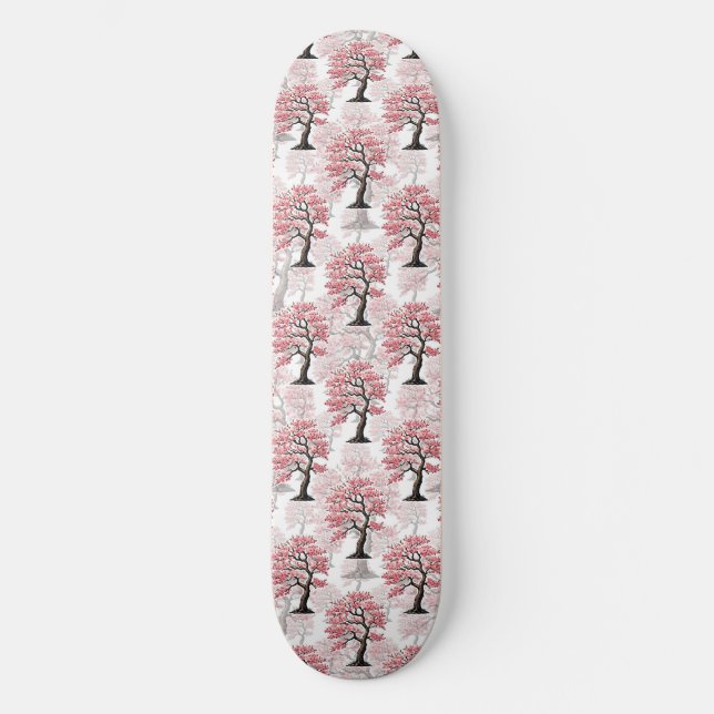 Skate Sakura Pink Chersom Tree Design (Frente)