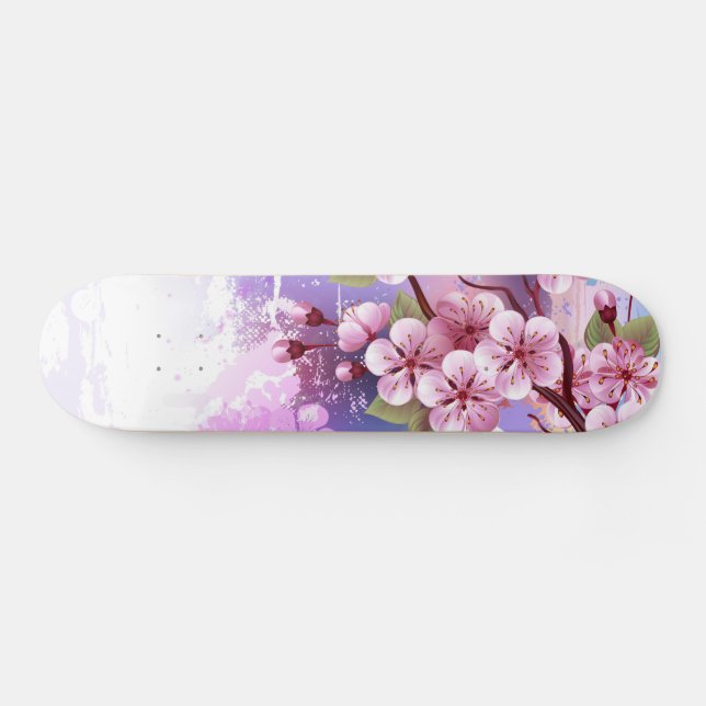 Skate Sakura rosa no fundo da pintura (Horz)