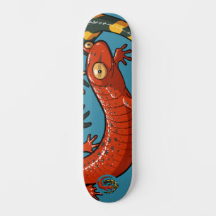 Skate Salamander de Cartoon Enrelaçado por Dois Amigos S