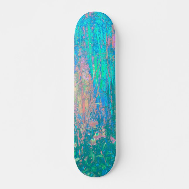 Skate Salto de Aqua Trippy com flores psicodélicas (Frente)