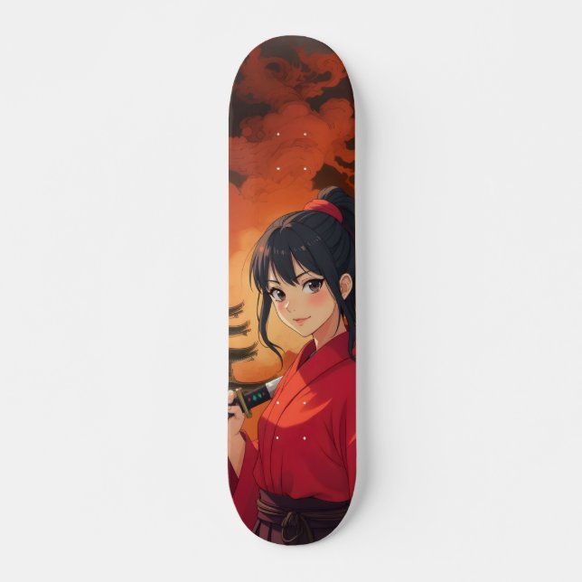 Skate Samouraï Temple en feu Animé Japonais (Frente)