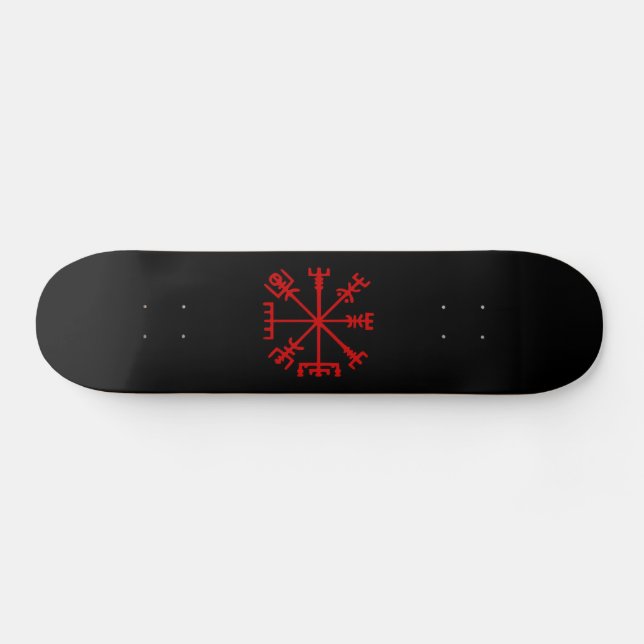 Skate Sangue Red Vegvísir (Viking Compass) (Horz)