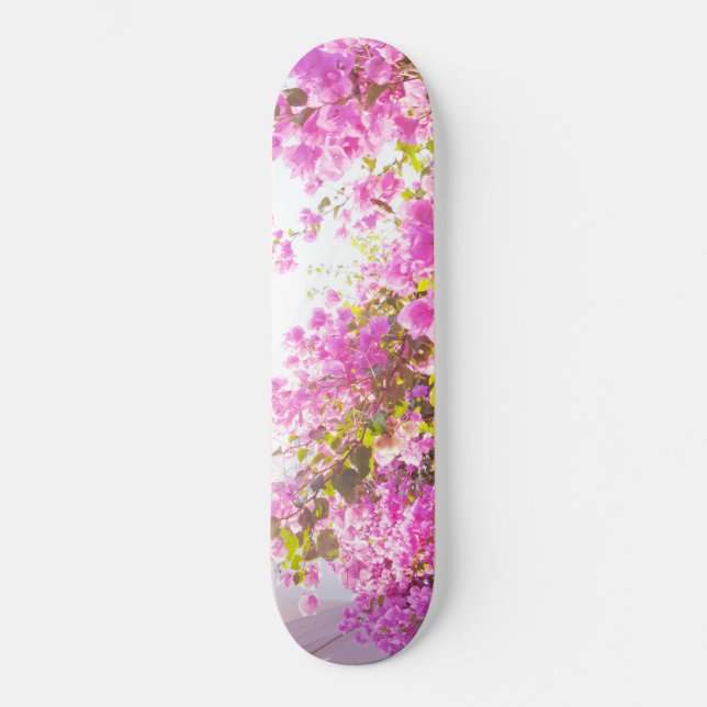 Skate Santorini Flor Rosa Sonho #1 #wall #art (Frente)