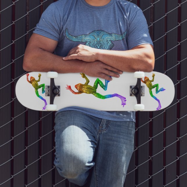 Skate Sapo colorido arco-íris de SlipperyJoe renderizado (Ao ar livre 3)
