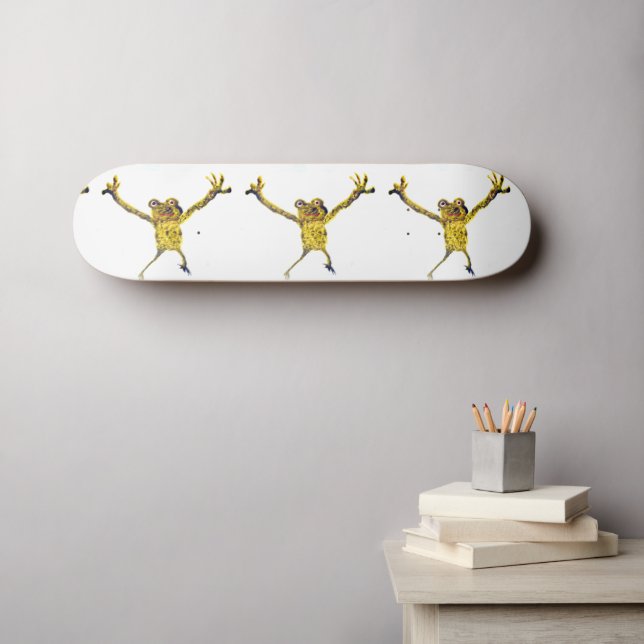 Skate Sapos Engraçados de Arte Animal (Arte de parede (Horz))