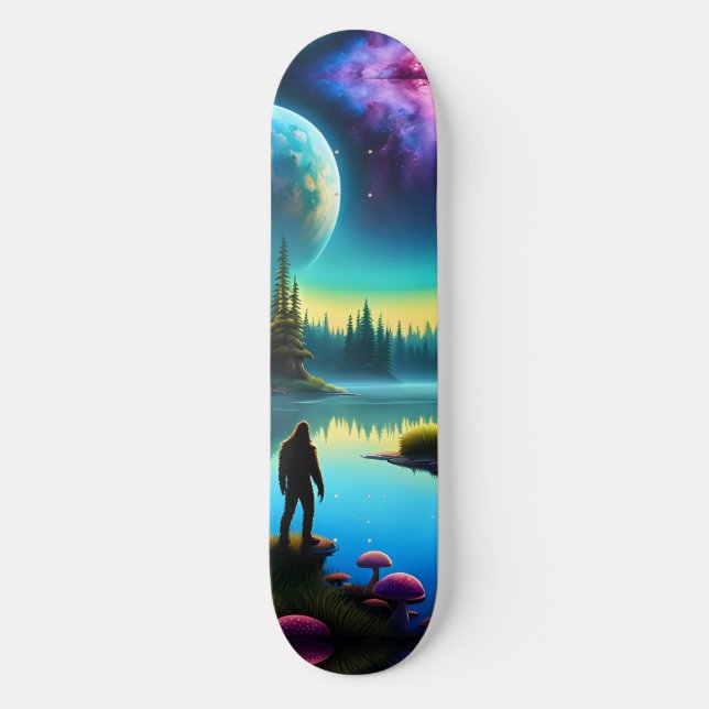 Skate Sasquatch Observando nebulosas em um planeta dista (Frente)