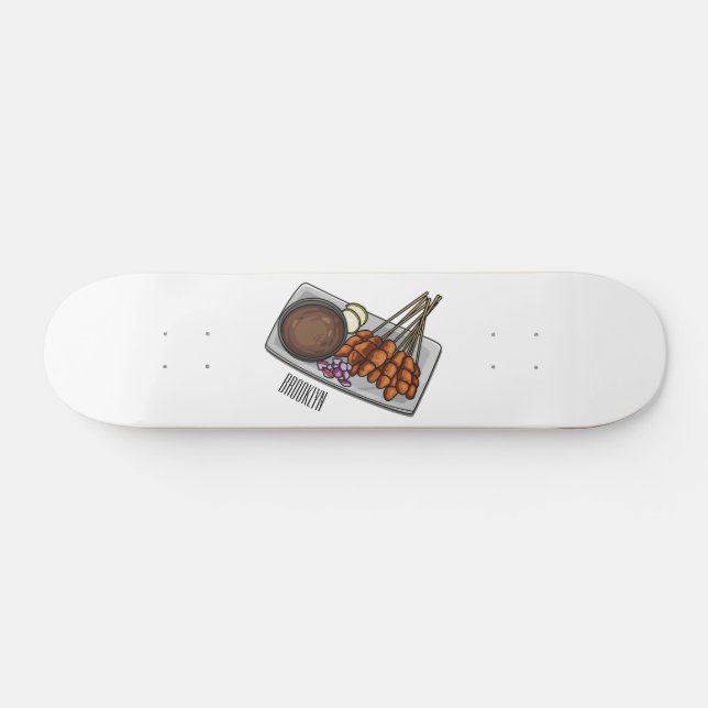 Skate Satay cartoon illustration  (Horz)