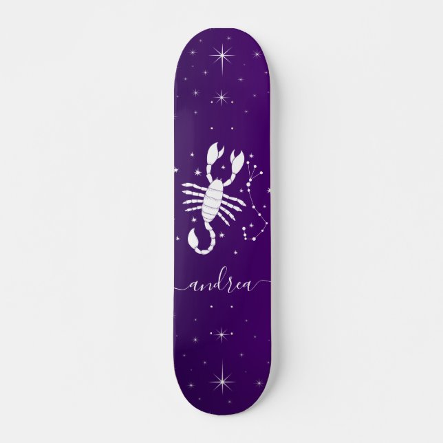 Skate Scorpio Zodiac - Símbolo Astrologico Horoscópio Ro (Frente)