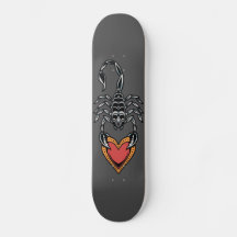 Scorpion Zodiac Sinal Heart Love Dark Cinza Elegan