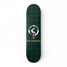 Scottish Clan Armstrong Crest Crachá e Tartan