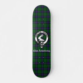 Skate Scottish Clan Armstrong Crest Crachá e Tartan