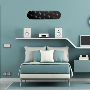 Skate Script moderno do padrão branco preto