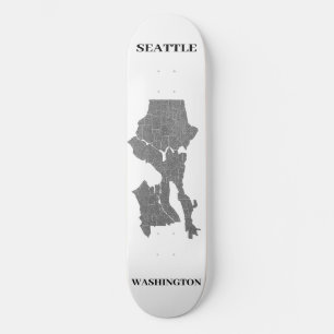Skate Seattle, Washington Map Art