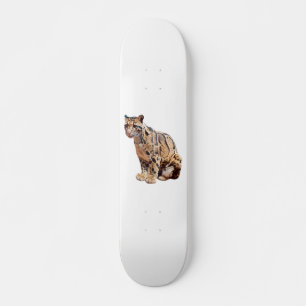Skate selva de grande gato com fotografia-leopardo nubla