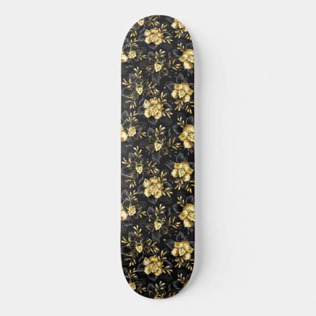 Skate Sem costura com orquídeas de joalharia (Frente)