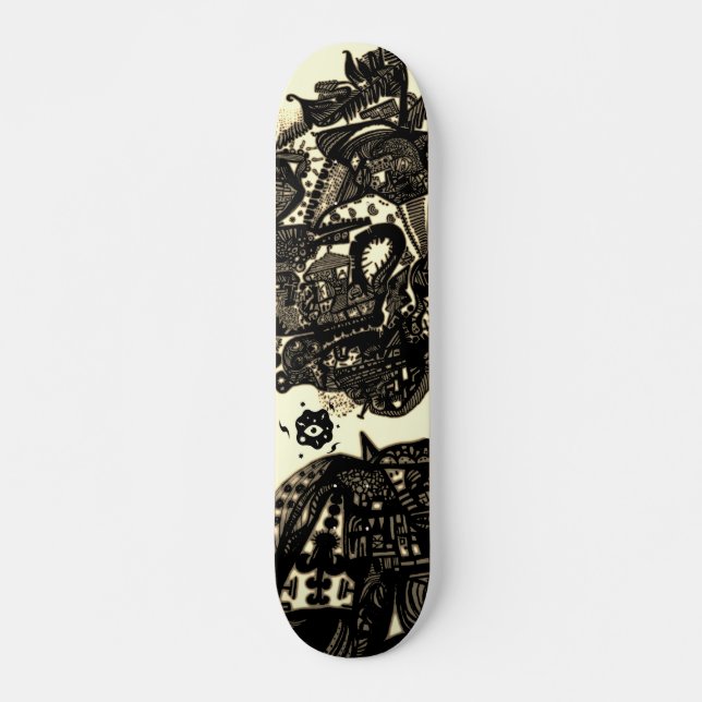 Skate Sepia Black Abstrato (Frente)