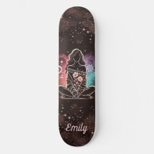 Skate Serene Mulher em Sonho Físico Cósmico