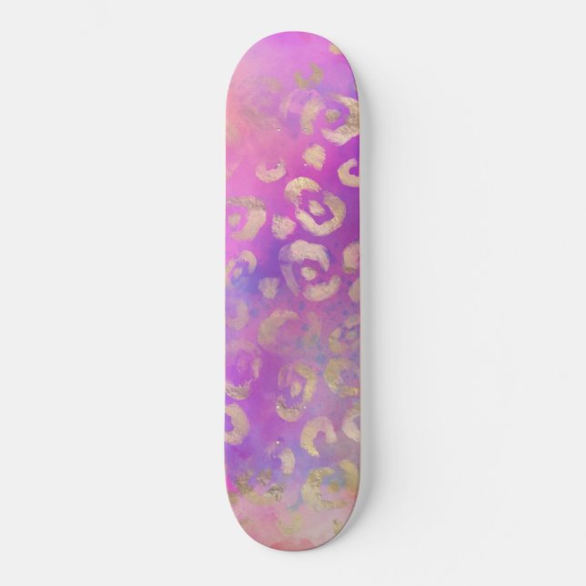 Skate Série de Pintura Leopardo Design 11  (Frente)
