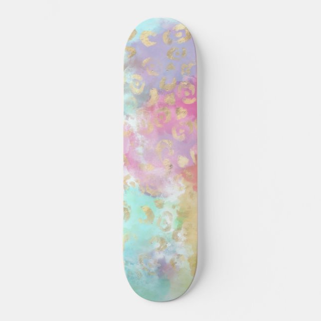 Skate Série de Pintura Leopardo Design 2    (Frente)
