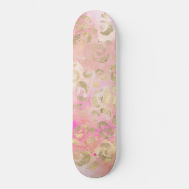 Skate Série de Pintura Leopardo Design 5  (Frente)