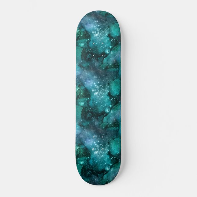 Skate Série Design Galáxia Azul 6   (Frente)