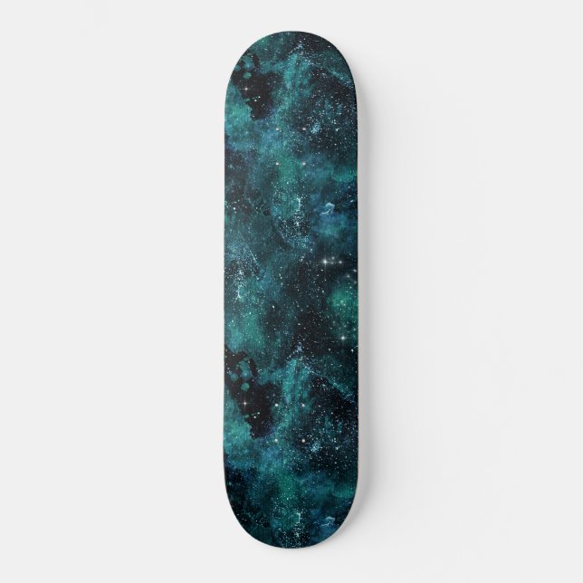 Skate Série Design Galáxia Verde (Frente)