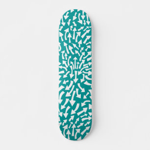 Skate Setas - Brancas em Teal (Flashback de 70 anos)