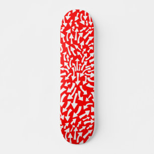 Skate Setas - Branco em Vermelho (Flashback de 70 anos)