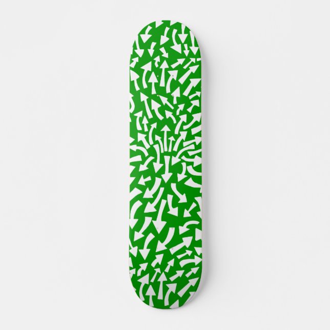 Skate Setas - Branco sobre Verde-Grama (Flashback de 70s (Frente)