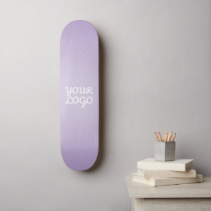 Skate Seu Logotipo & Moderno Ombre Simples   Lavanda