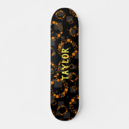 Skate Seu nome Black Demon Orange Squares Trama