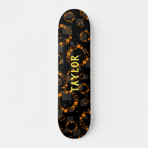 Skate Seu nome Black Demon Orange Squares Trama