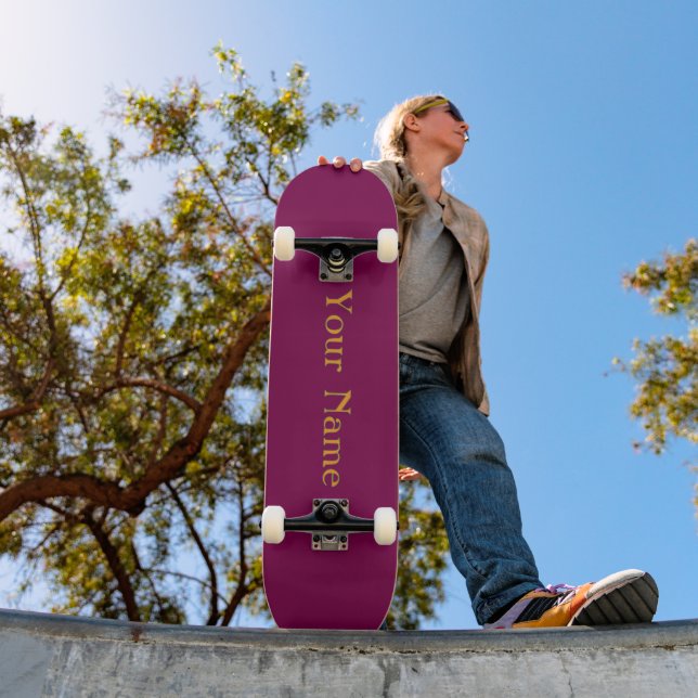 Skate Seu Nome Personaliza Vinho (Ao ar livre 1)