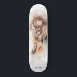 Skate *~* Shamanic Sacred Dream Catcher Tribal Shaman<br><div class="desc">* Western BOHO American Watercolor Abstrato Dream Catcher Journey com adoráveis penas como símbolo Shamanic para um Nativo Americano Healer Espiritual ou design BOHEMIAM. * . *** As cores são macias, cor-de-rosa, cor-de-rosa, cor-de-rosa, cor-de-bRONZE e tampa.. Este abstrato de caça e penas modernas, criativas de vassoura e enraizadas no espírito,...</div>