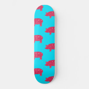 Skate Silhueta do Porky Pig Rosa Brilho Feminino Fazenda